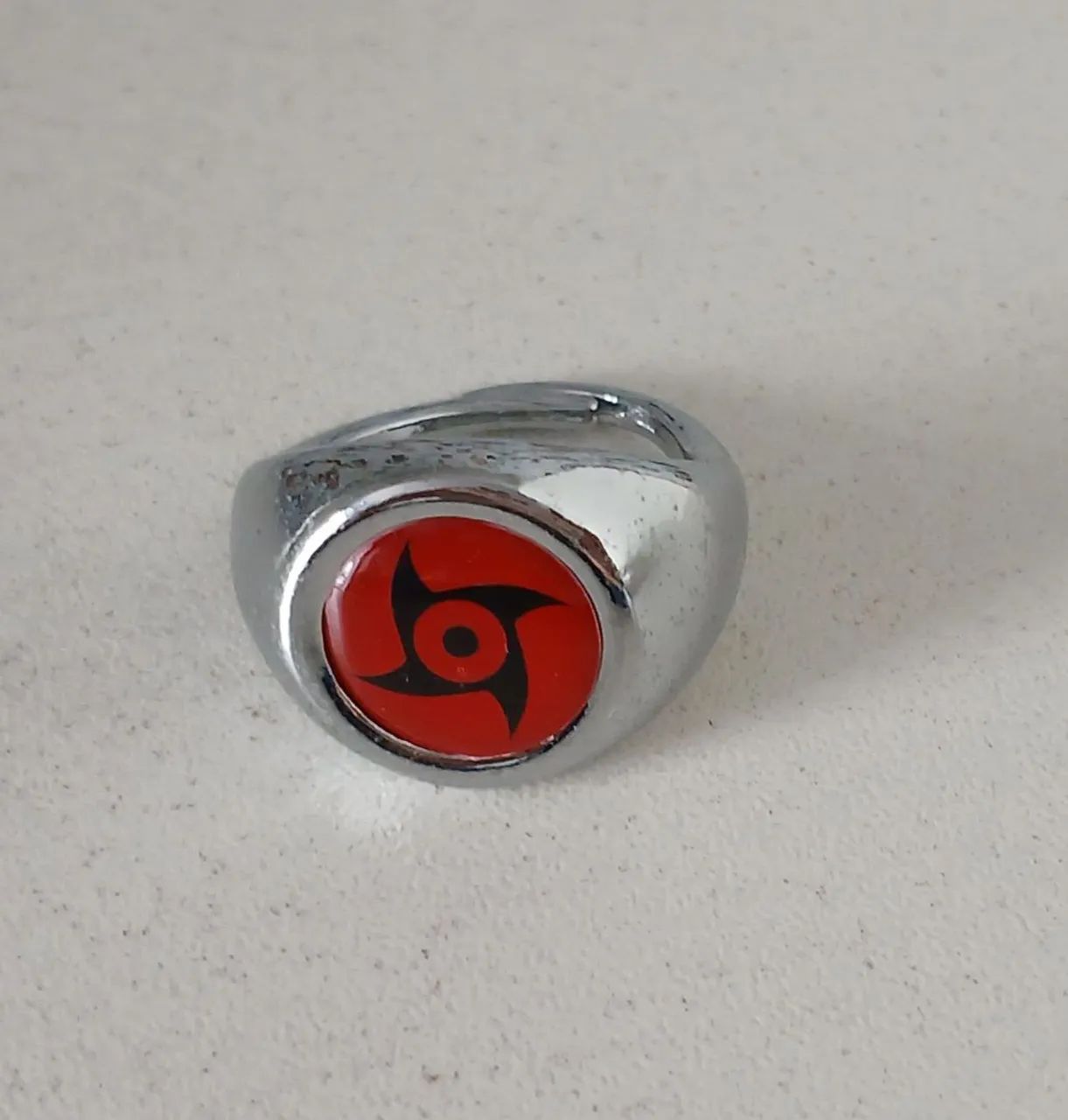 ANEL NARUTO SHIPPUDEN JUTSU OCULAR SHARINGAN SHISUI AJUSTAVEL AÇO