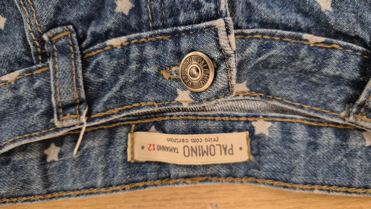 Shorts jeans com estampa de estrela - Foto 3