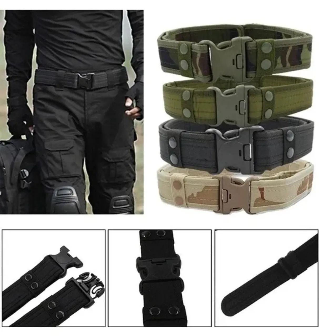 CINTO TÁTICO EM NYLON  - 2 ITENS