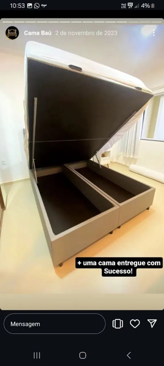 Cama Box com Baú - Diversos Tamanhos e Opções! - Foto 3