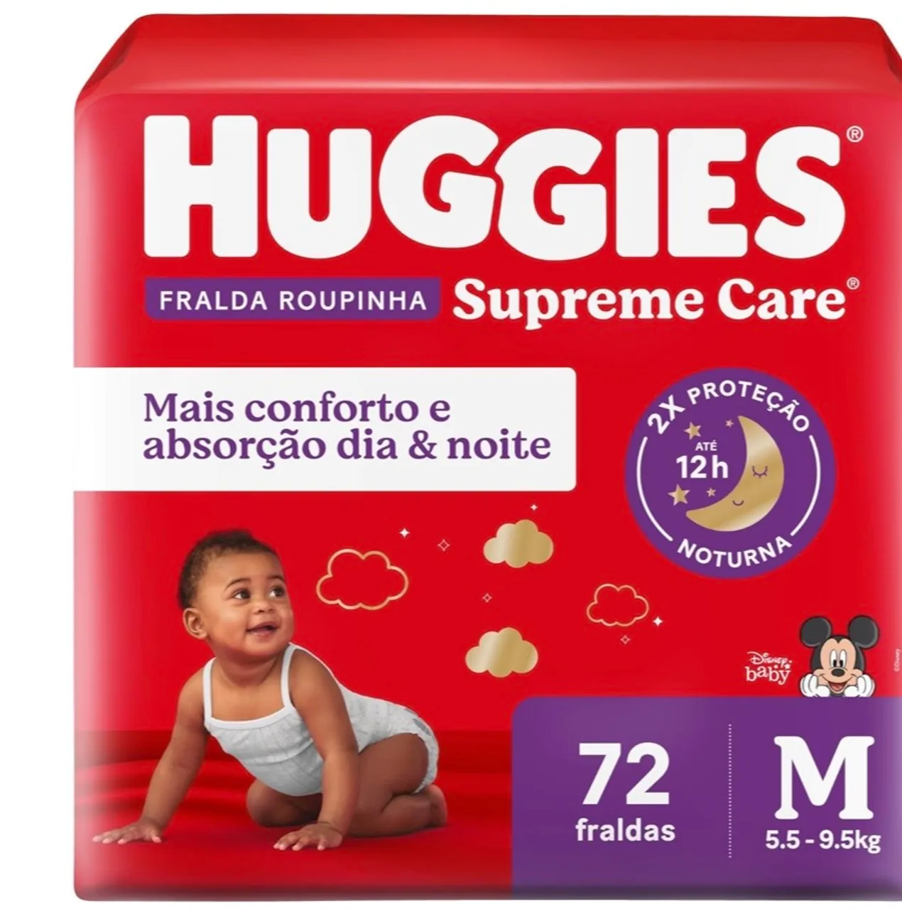 Fraldas Huggies Supreme Care M 72 unidades