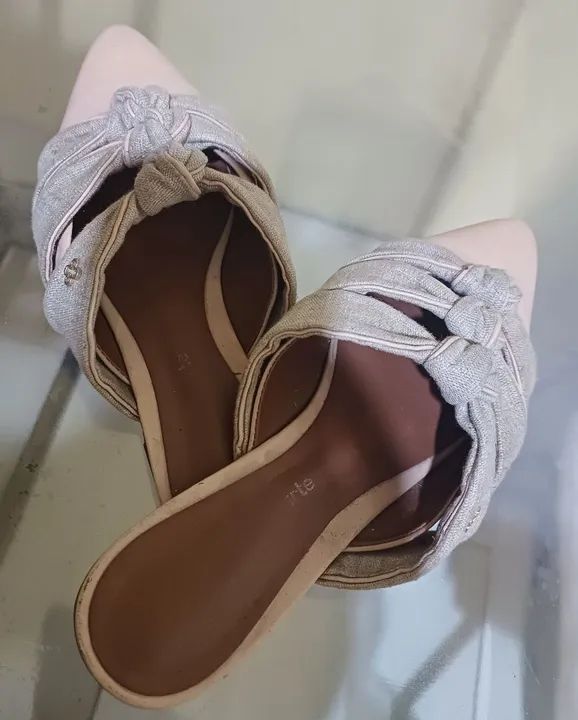 Mule feminina rose com laço usada. - Foto 5