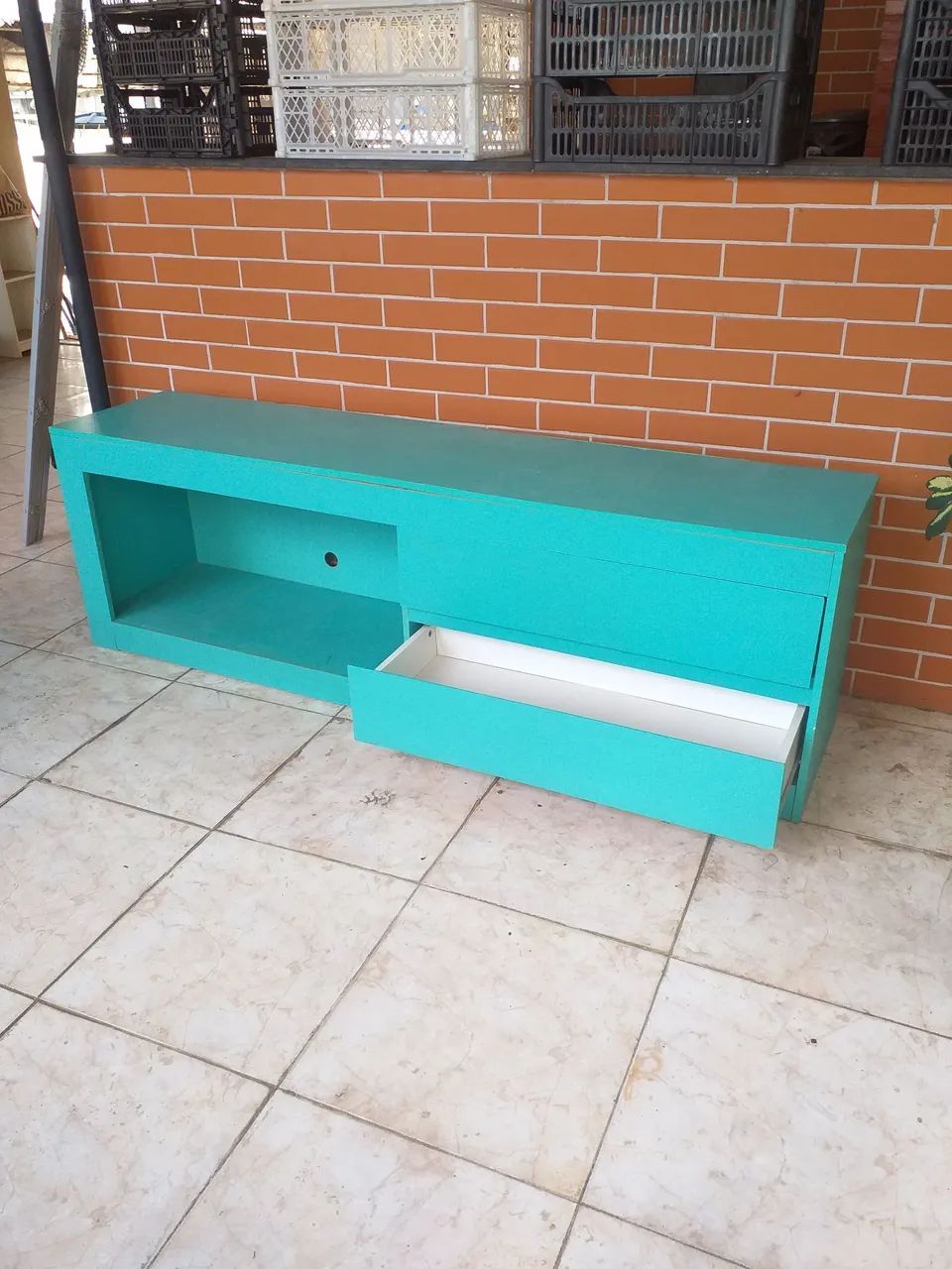 Crack verde com DUAS gavetas GRANDE 1,80 largura  40 PROFUNDIDADE  e 57 ALTURA SEMI NOVO  - Foto 5