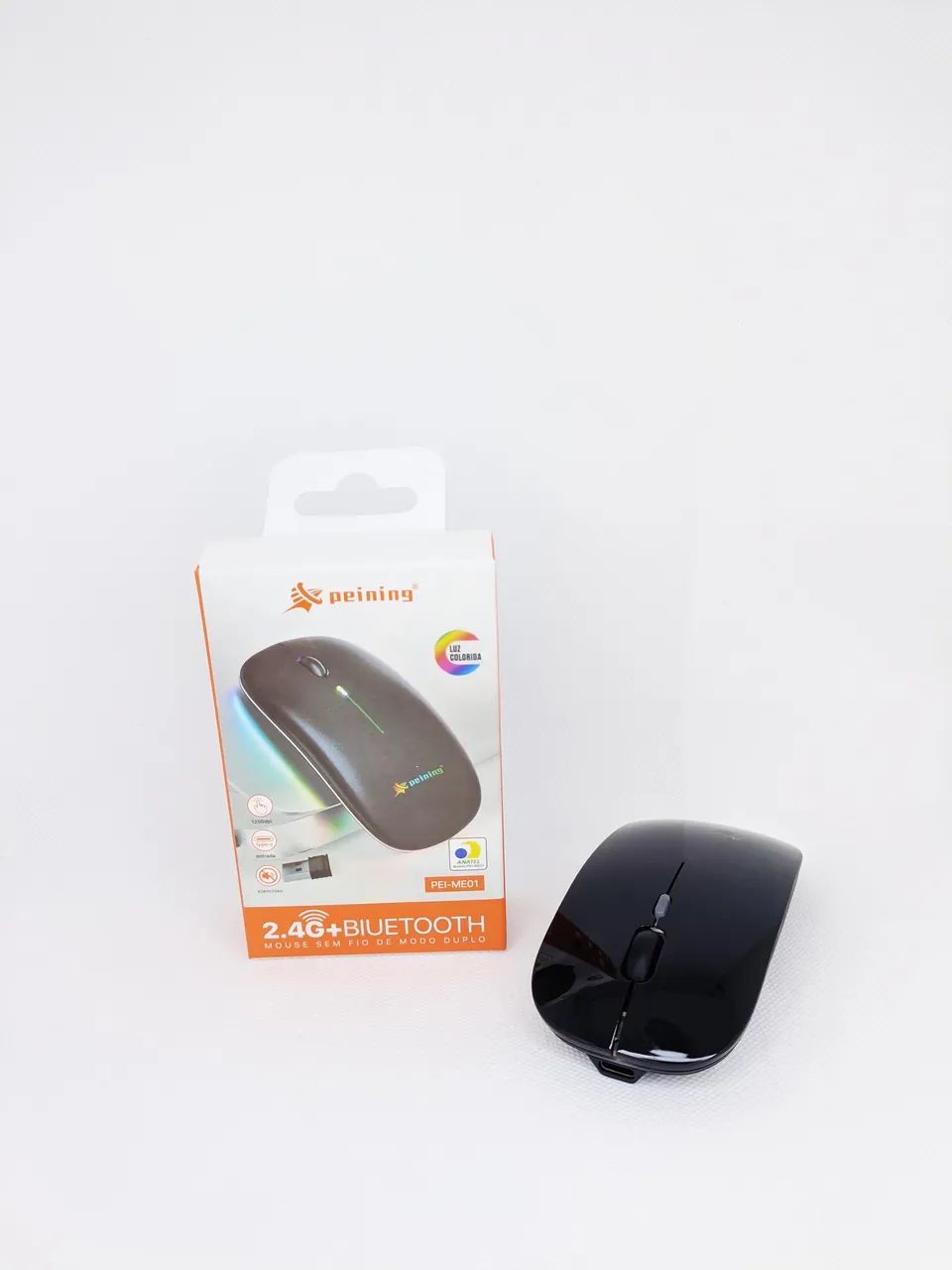 MOUSE RECARREGAVEL Peining USB SEM FIO E BLUETTOTH 