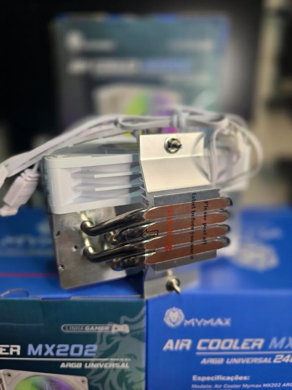 Air Cooler Mymax MX202 ARGB Universal 120mm - Branco - Foto 5