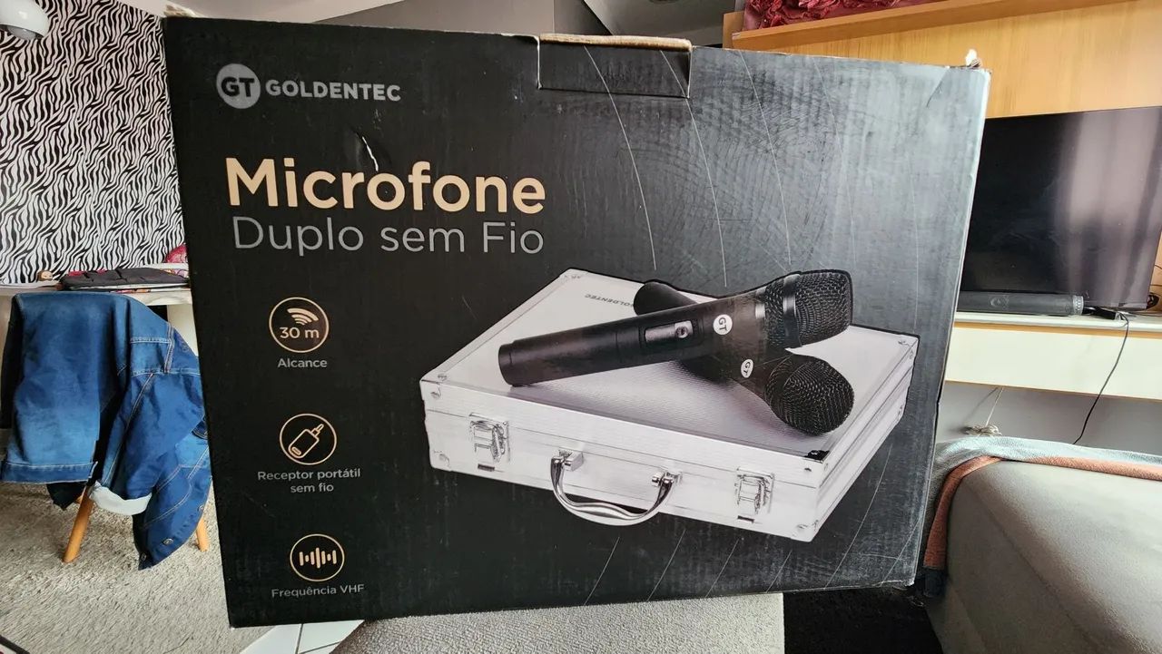 Microfone Duplo Sem Fio GoldenTec - Alta Qualidade - Foto 3