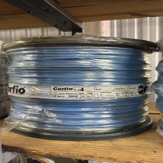 Fio Rígido/sólido 750V 4,0mm² Corfio 1000 metros Azul