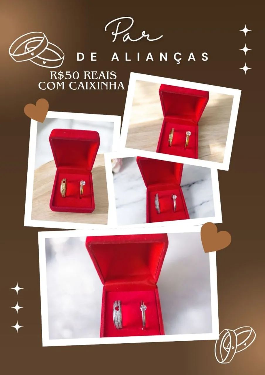 Par De Alianças Inox Com Caixinha 
