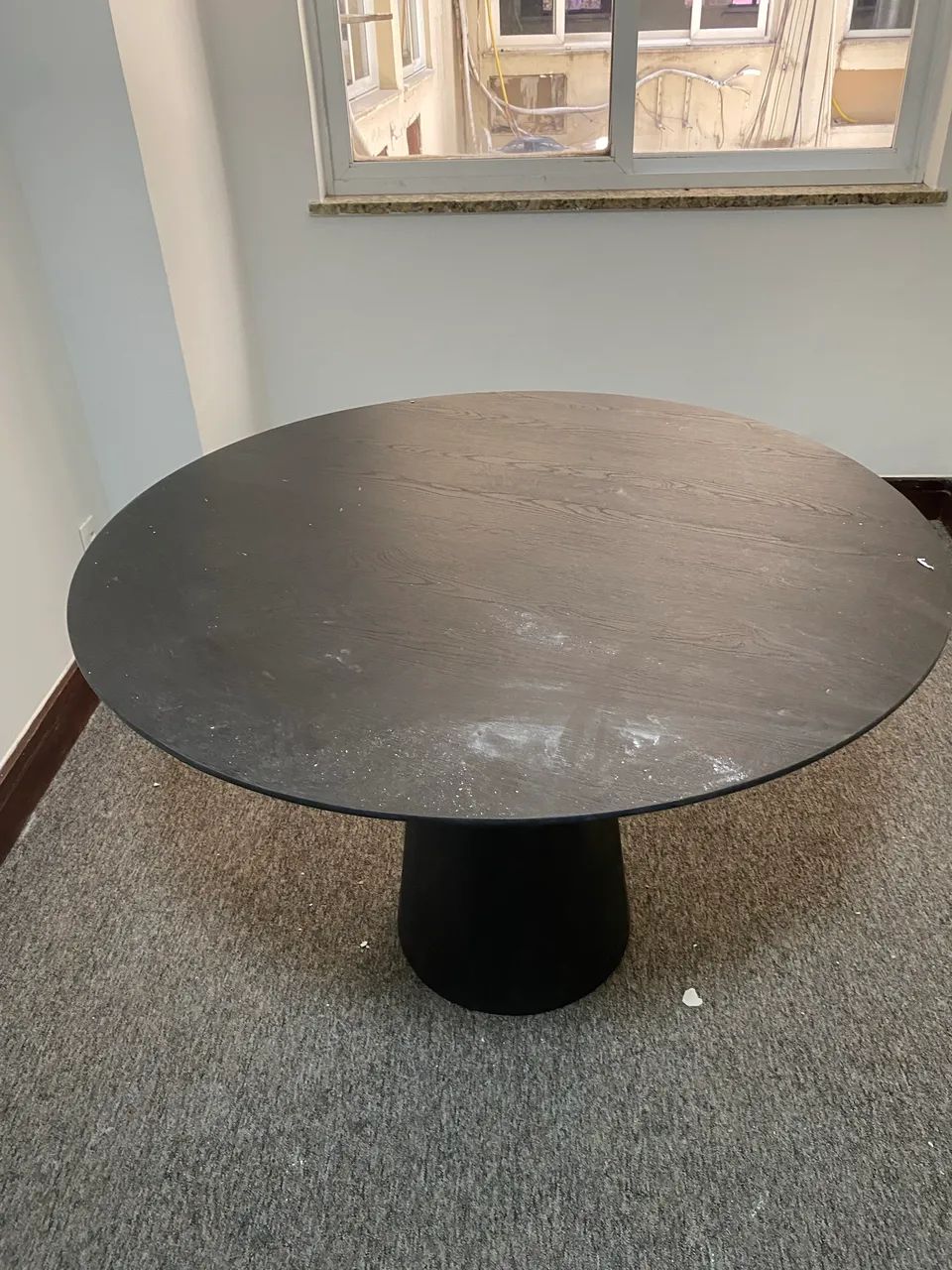 Mesa redonda de madeira tok stok