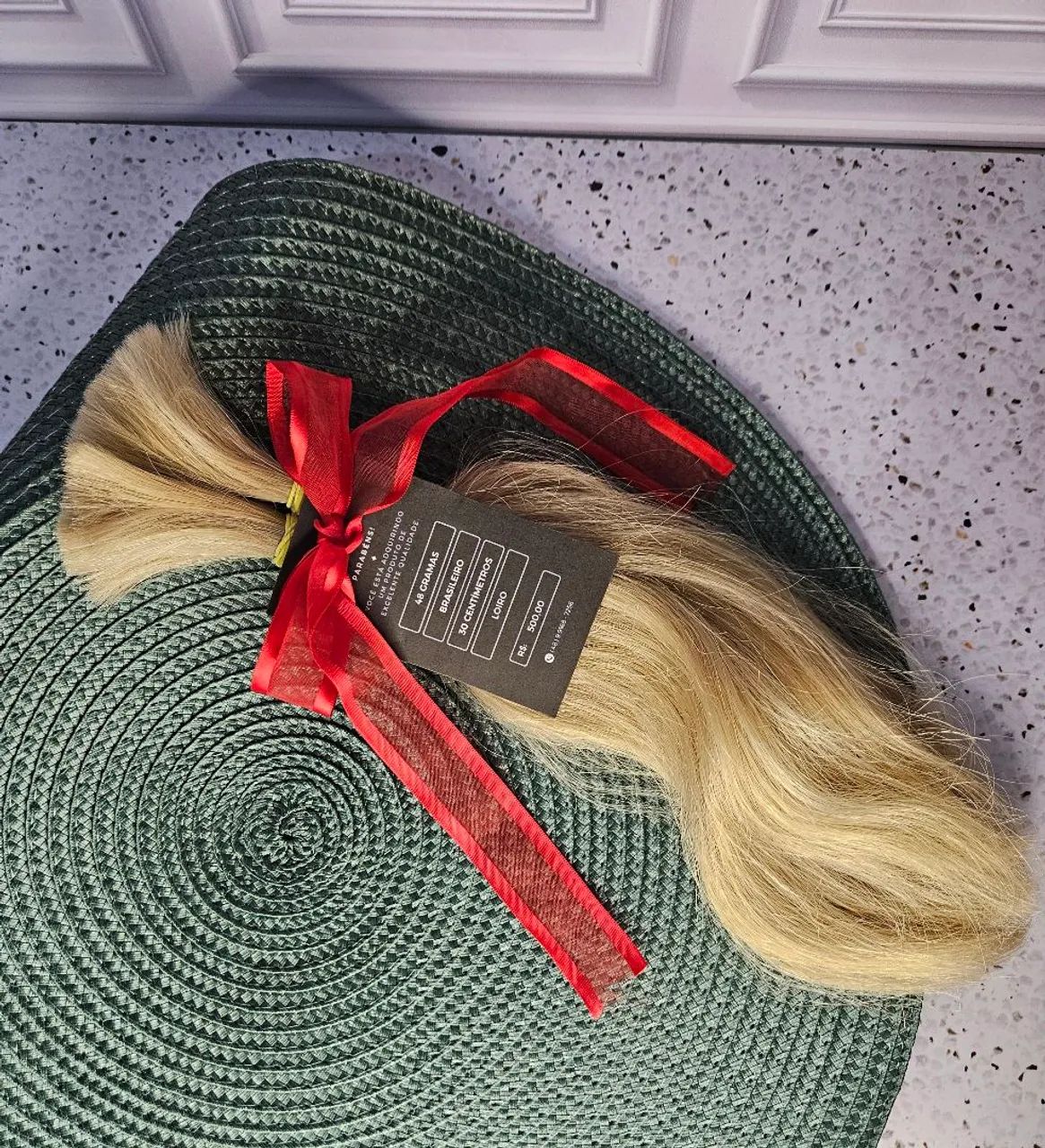 Cabelo 100% humano -  48 Gramas - Loiro - 30cm - Brasileiro