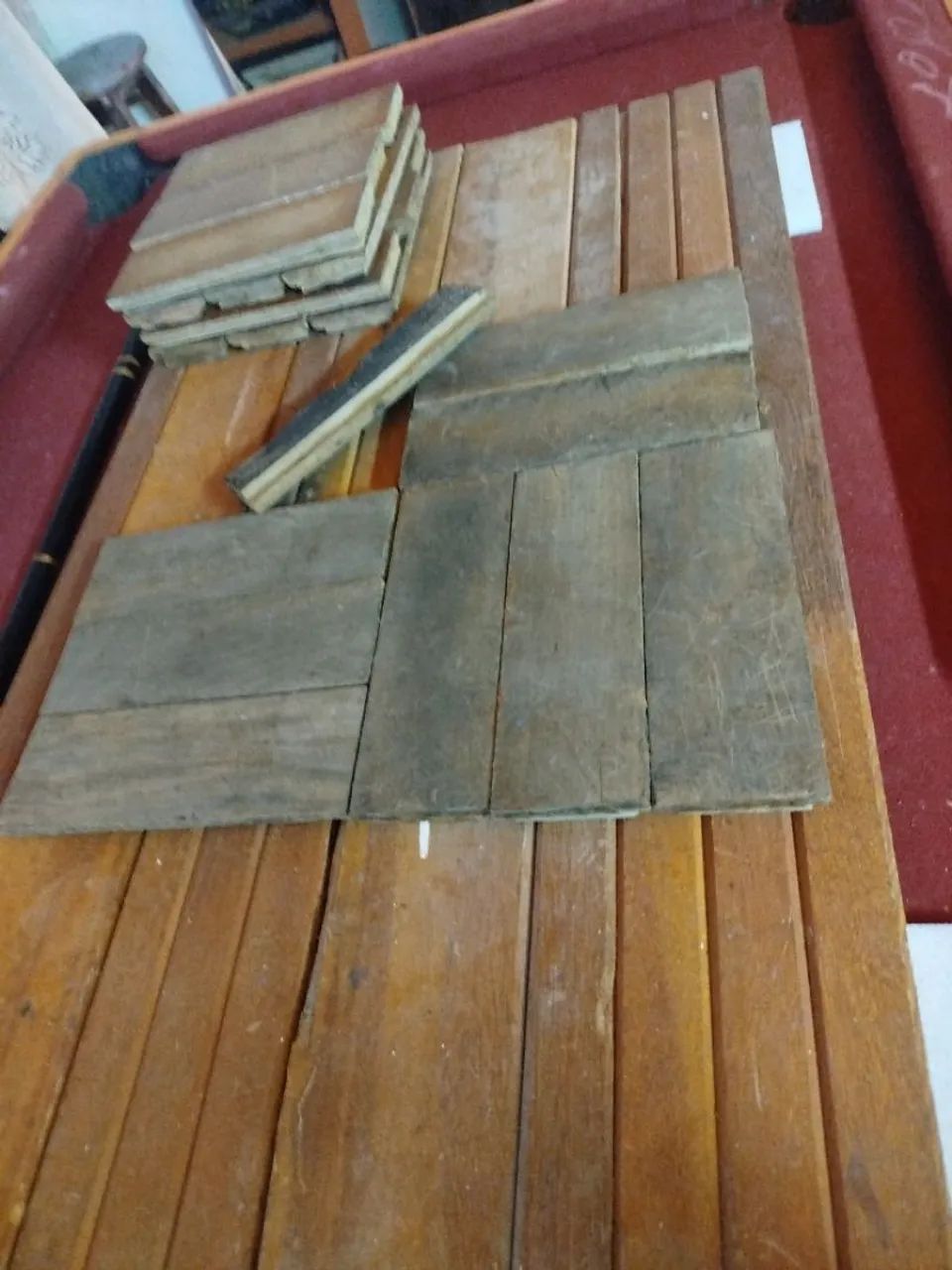 Tacos piso de madeira reposição usado 21x7 valor unitário R$ 2,00 - Foto 3