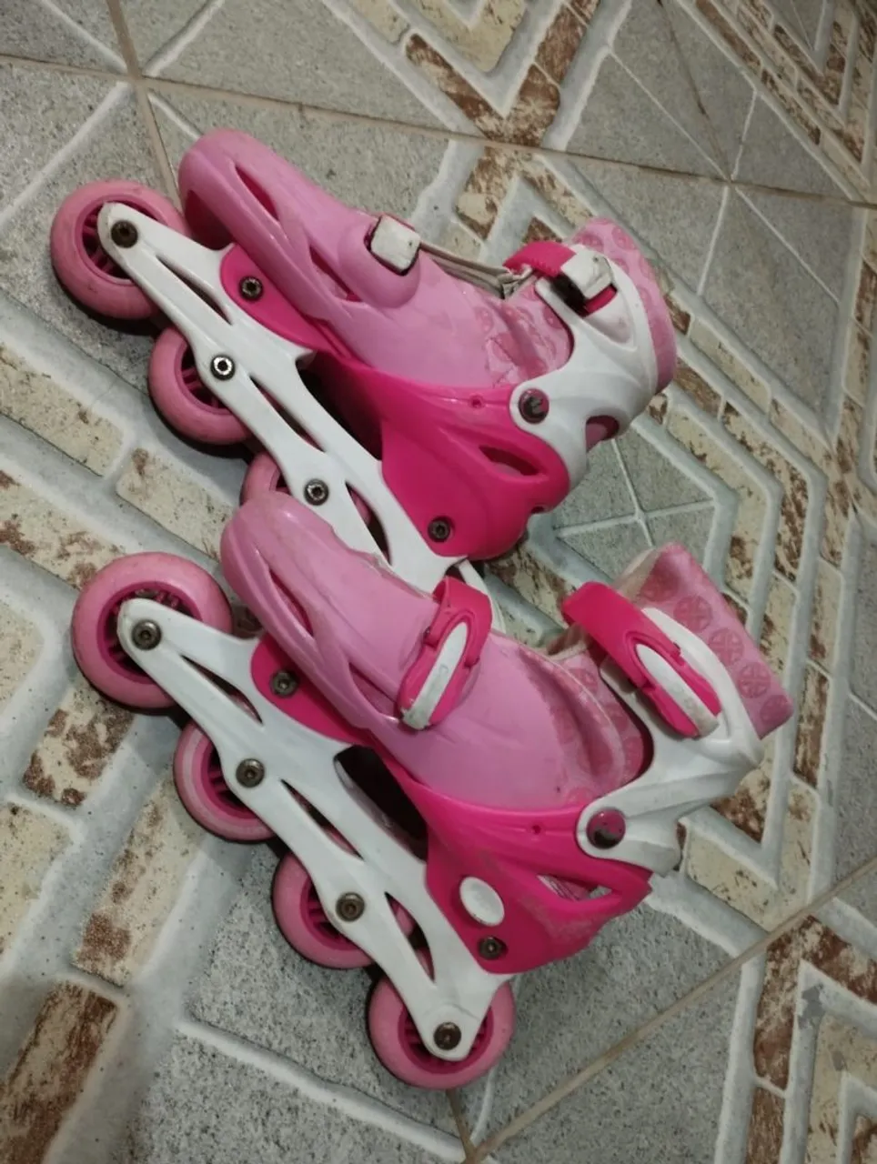Patins Roller Infantil Rosa