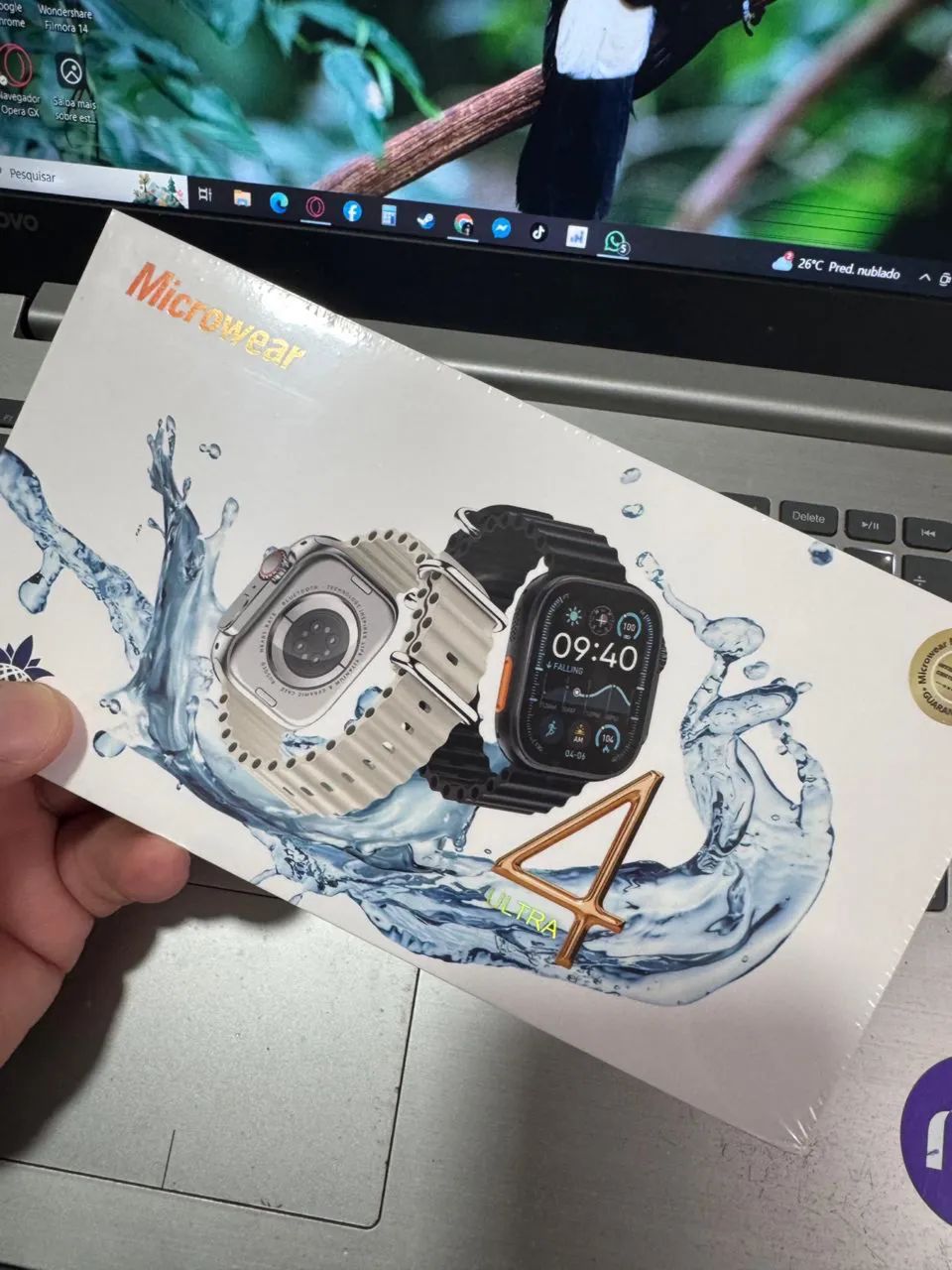 Smartowath Ultra 4 da microwear 49mm a prova d'água mais pulseira de blinde e película 