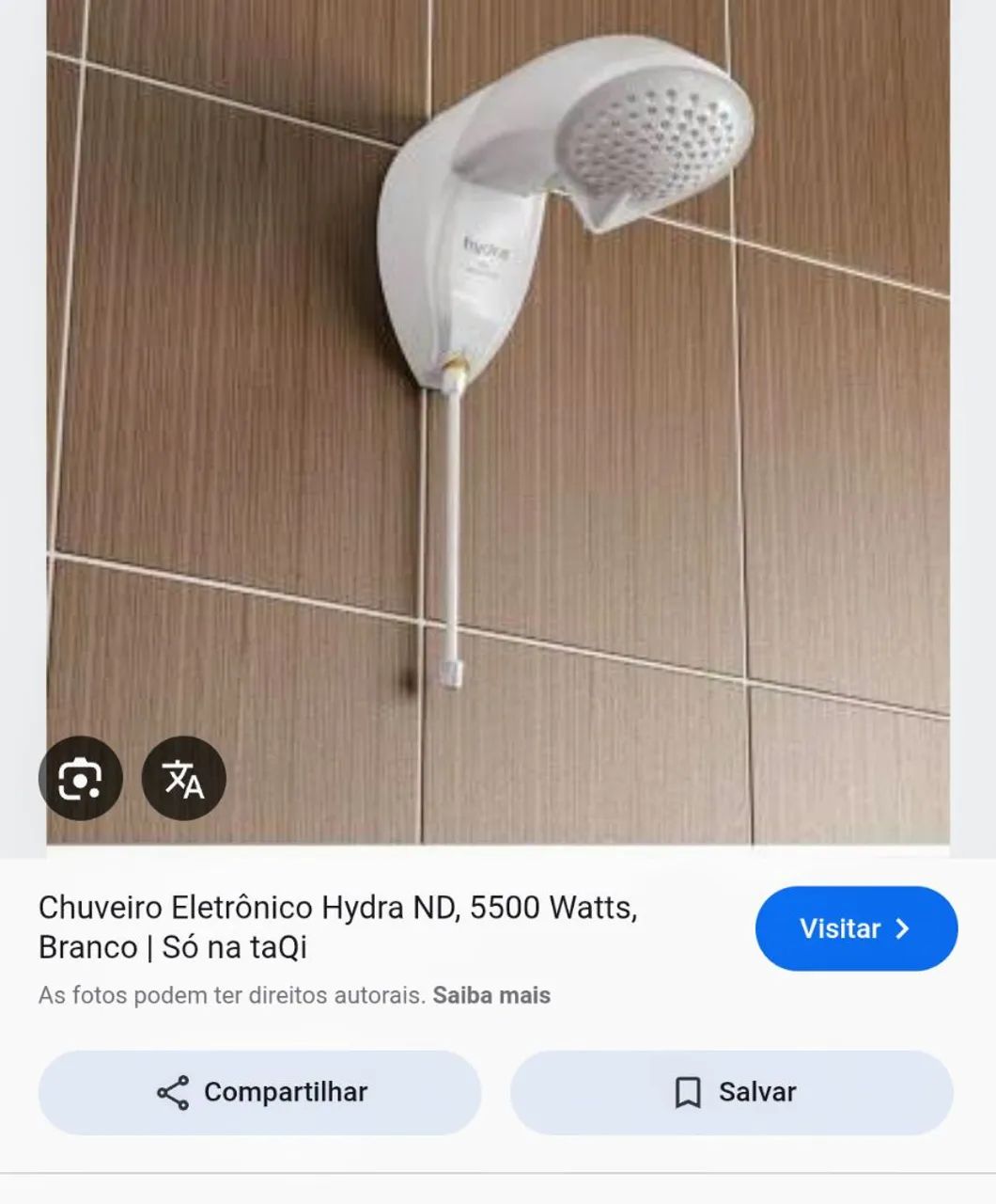 Chuveiro Elétrico Hydra ND 5500 Watts Branco