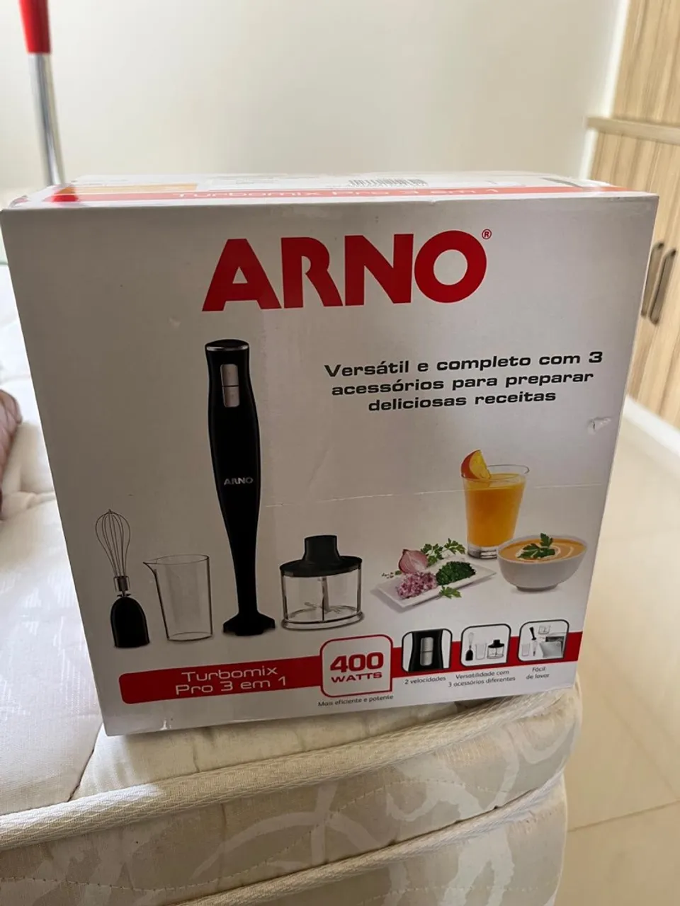 Mixer Arno Turbomix Pro 3 em 1 - 400W - Novo