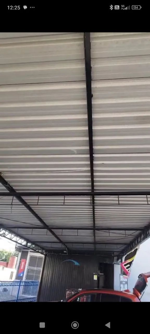 Estrutura metálica semi nova , para lava rápido ou outra utilidade, com cabine e telhas se - Foto 5