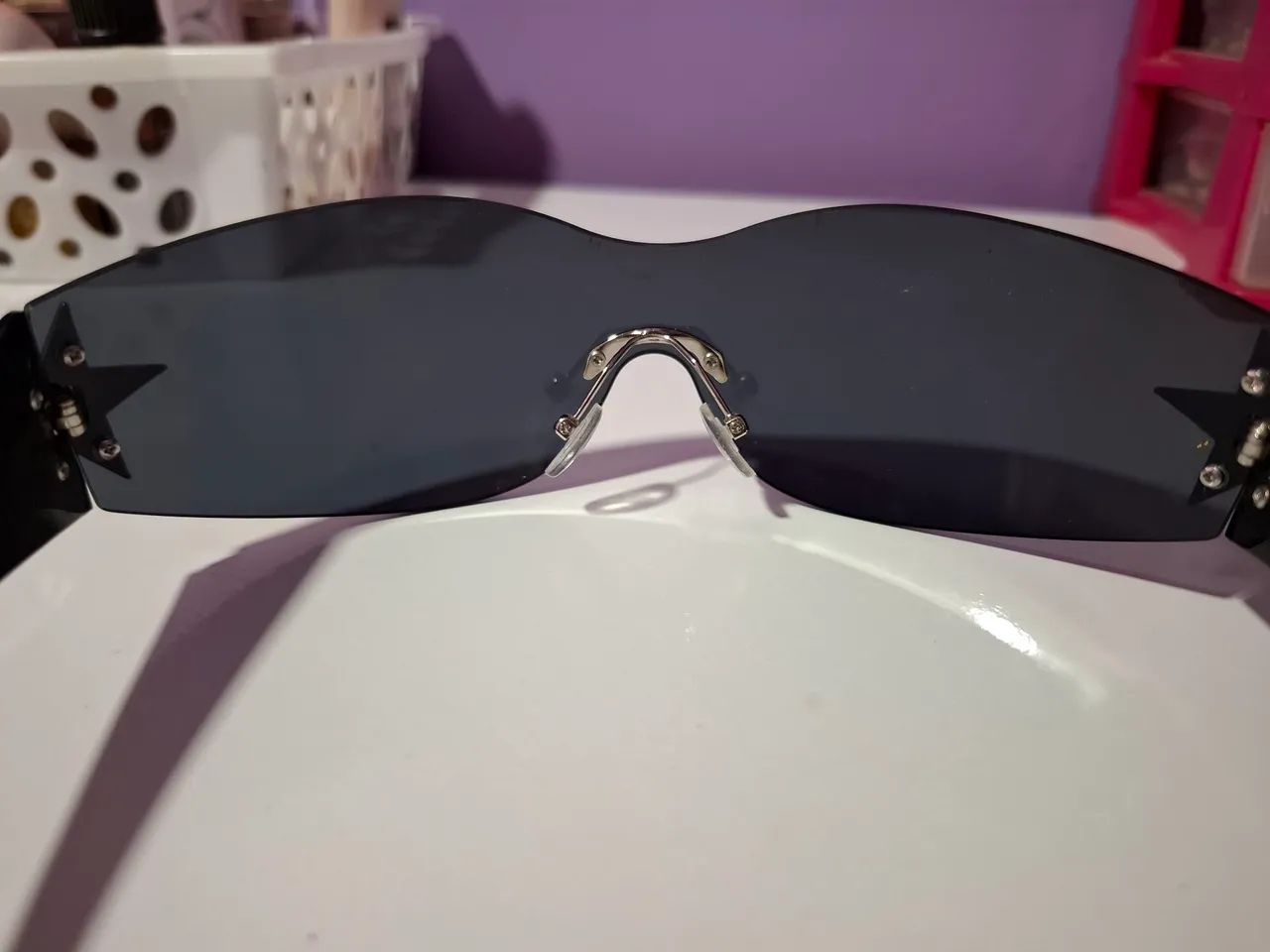 Óculos de sol y2k de estrela - Foto 3