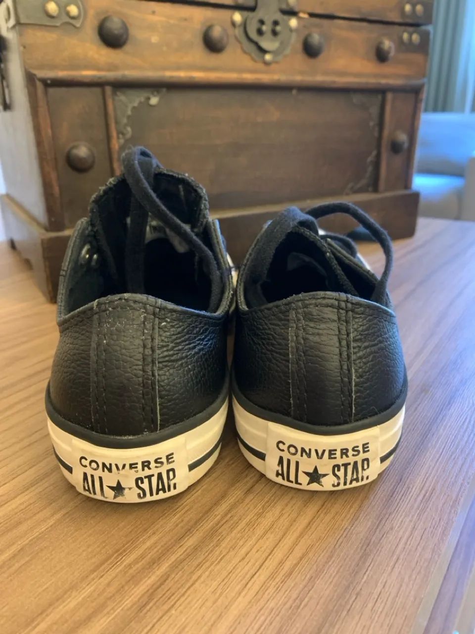 Tênis Converse All Star Couro Preto TAM 33 - Foto 3