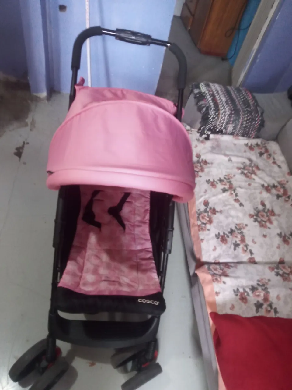 Carrinho de Bebê Rosa