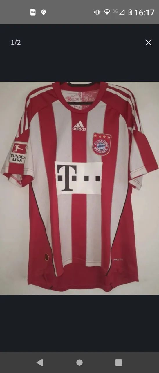 Camisa Bayern Munich 110 Anos #10 Robben Autografada Robben & Ribery Certificadai