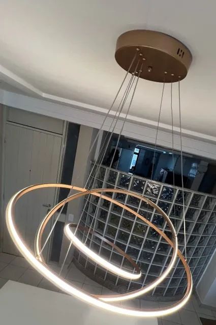 Lustre LED Inverse 3 Aros (Marca: Nordecor) - Foto 5