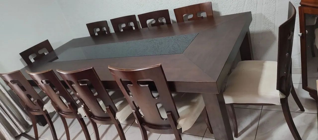 Mesa de jantar com 10 cadeiras65581380955521125