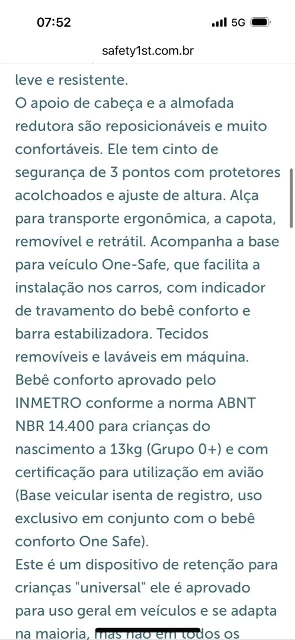 Bebê Conforto  e carrinho com Base One-Safe Safety 1st - Foto 2