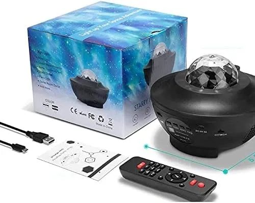 Luminária Projetor Estrelas Galaxia + Música + Bluetooth - Foto 3