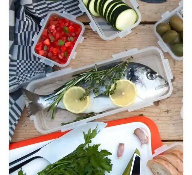 Potes Herméticos Porta Saladas + Porta Queijo Lock&lock Cor Transparente (contém 2 potes) - Foto 2