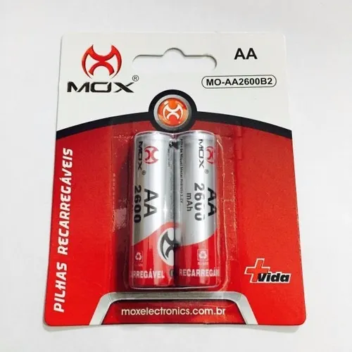 Pilhas AA/AAA Recarregável - Mox (Leia)