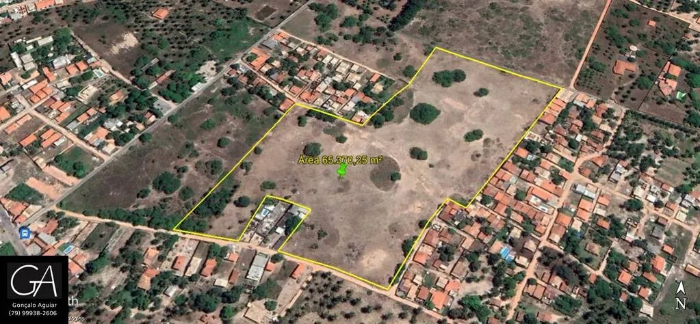 Área medindo 65.370,25 m² no Pov. Areia Branca.