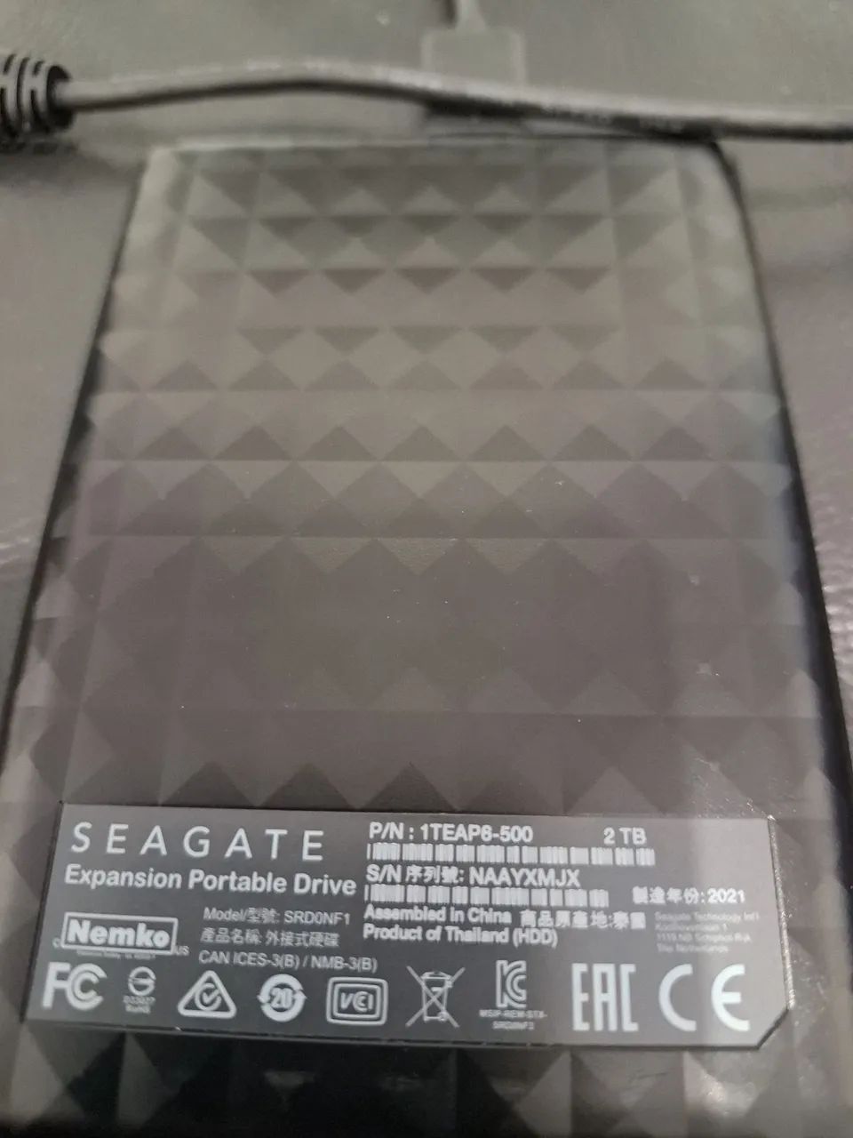Hd externo 2 tera Seagate 64842041752322122