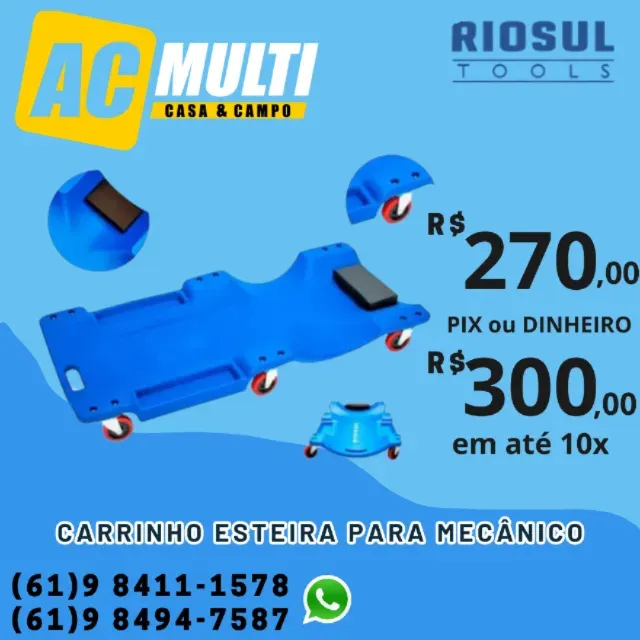 CARRINHO ESTEIRA PARA MECÂNICO