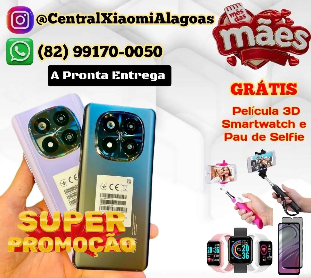 XIAOMI POCO X7 PRO E MODELOS A PARTIR DE: 610,00 PROMOÇÃO ESPECIAL MÊS DAS MÃES  - Foto 4