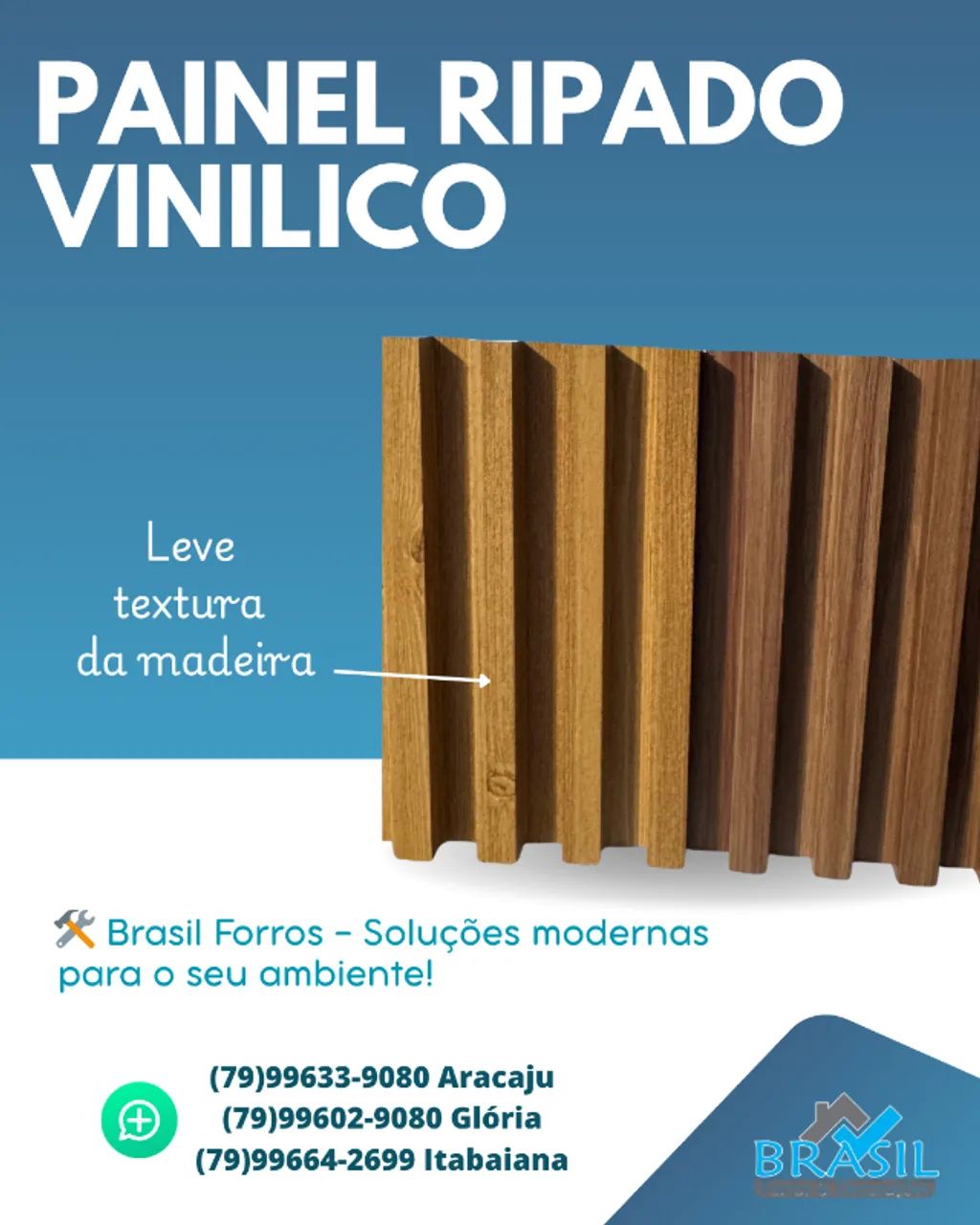 painel ripado de pvc e aluminio