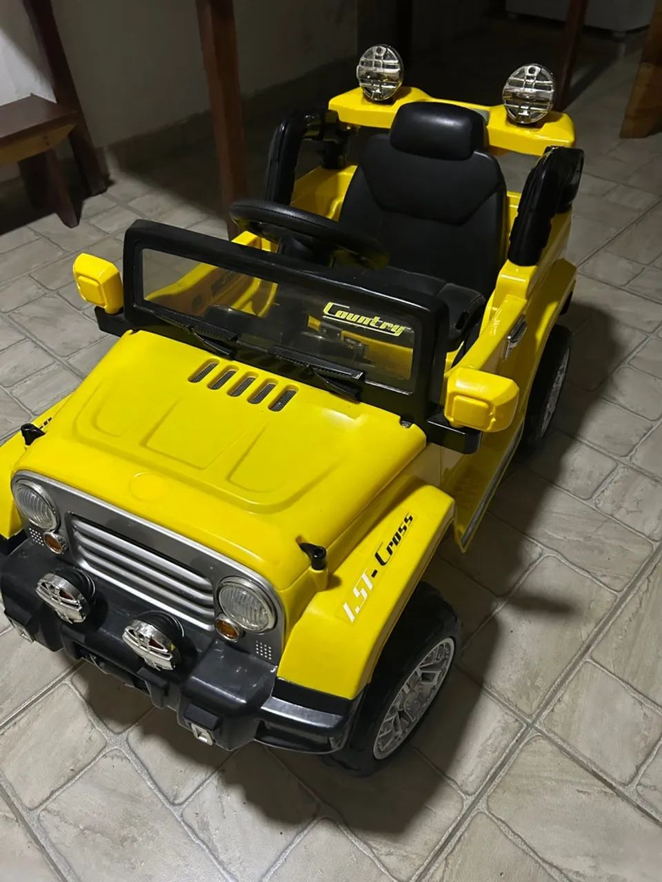 Mini Carro Elétrico Infantil Off-Road Amarelo - Foto 2