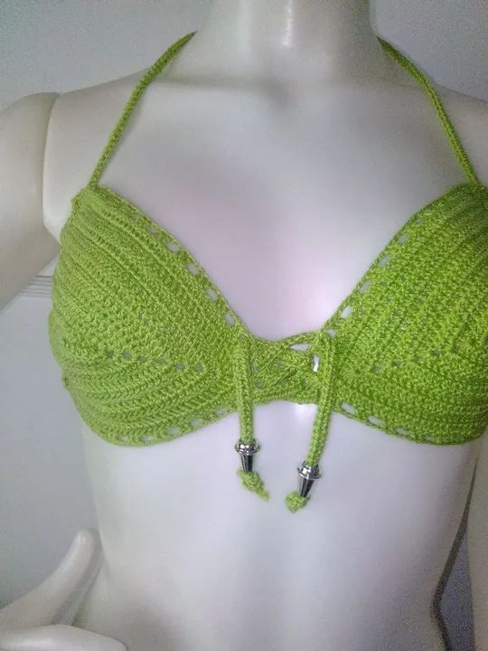 Top crochê verde P - Foto 4