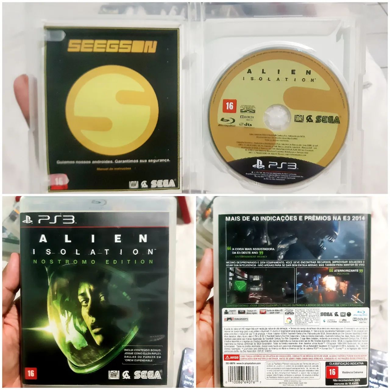 Alien Isolation PS3 Aceito Pix e Cartão 