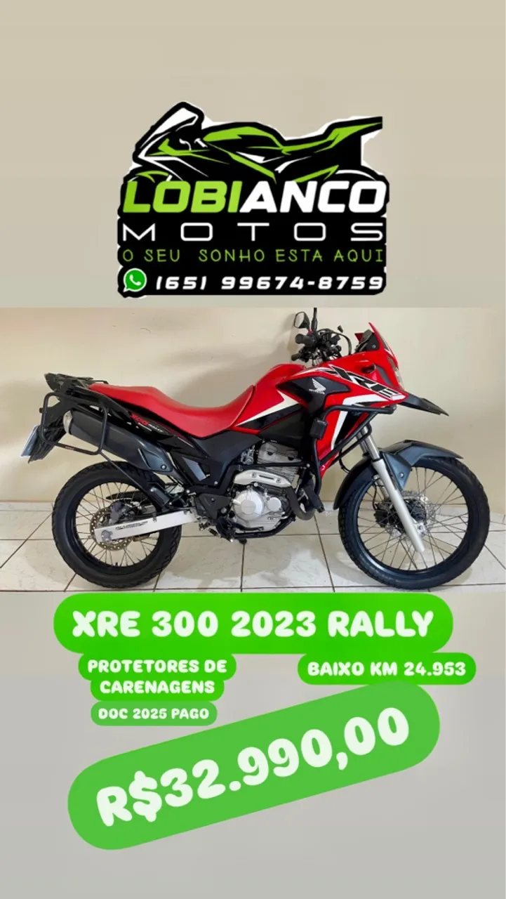 XRE 300 2023 RALLY FINANCIO
