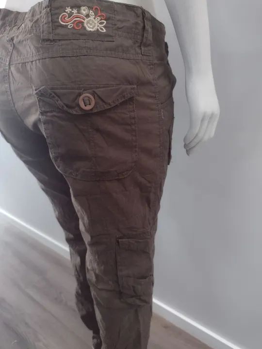 Calça Cargo Feminina Verde Militar - IMPORTADA - Foto 4
