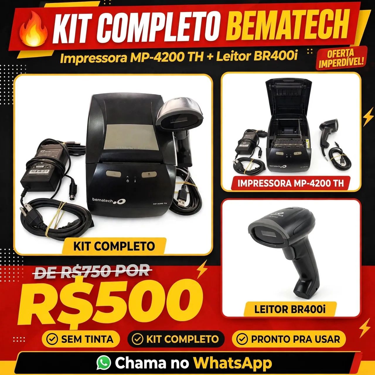 Impressora térmica bematech e leitor de código de barras - Foto 4