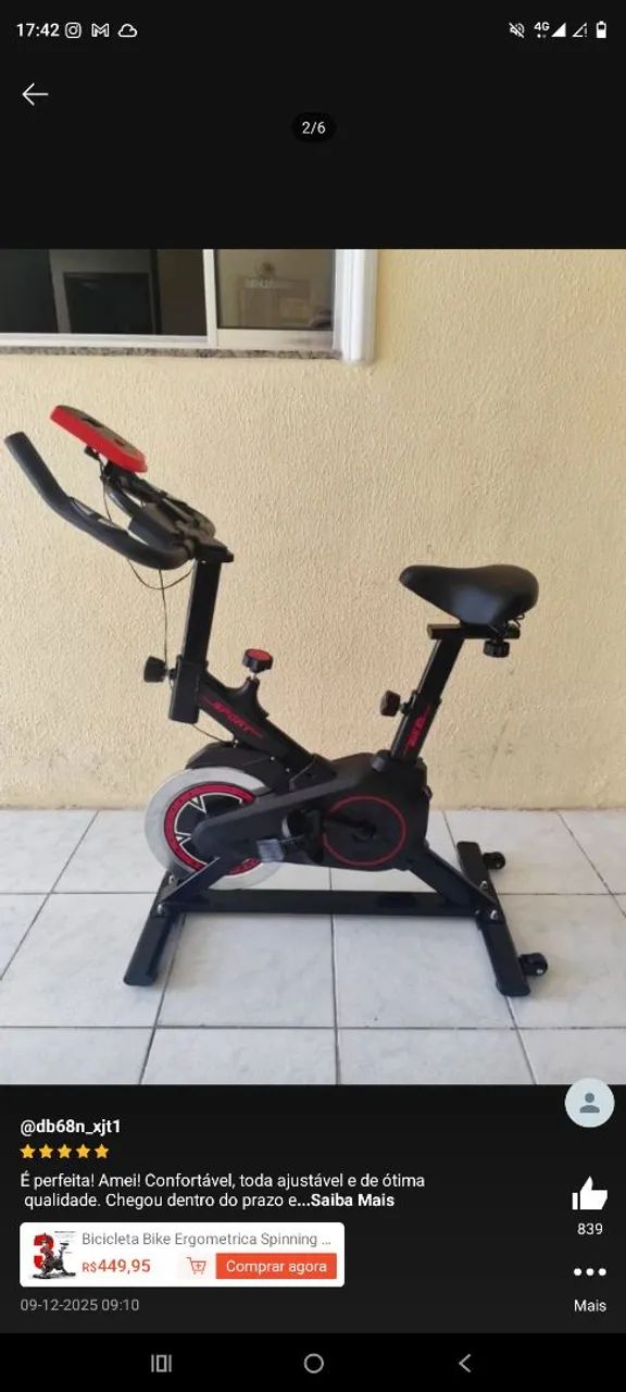 Bicicleta ergométrica 