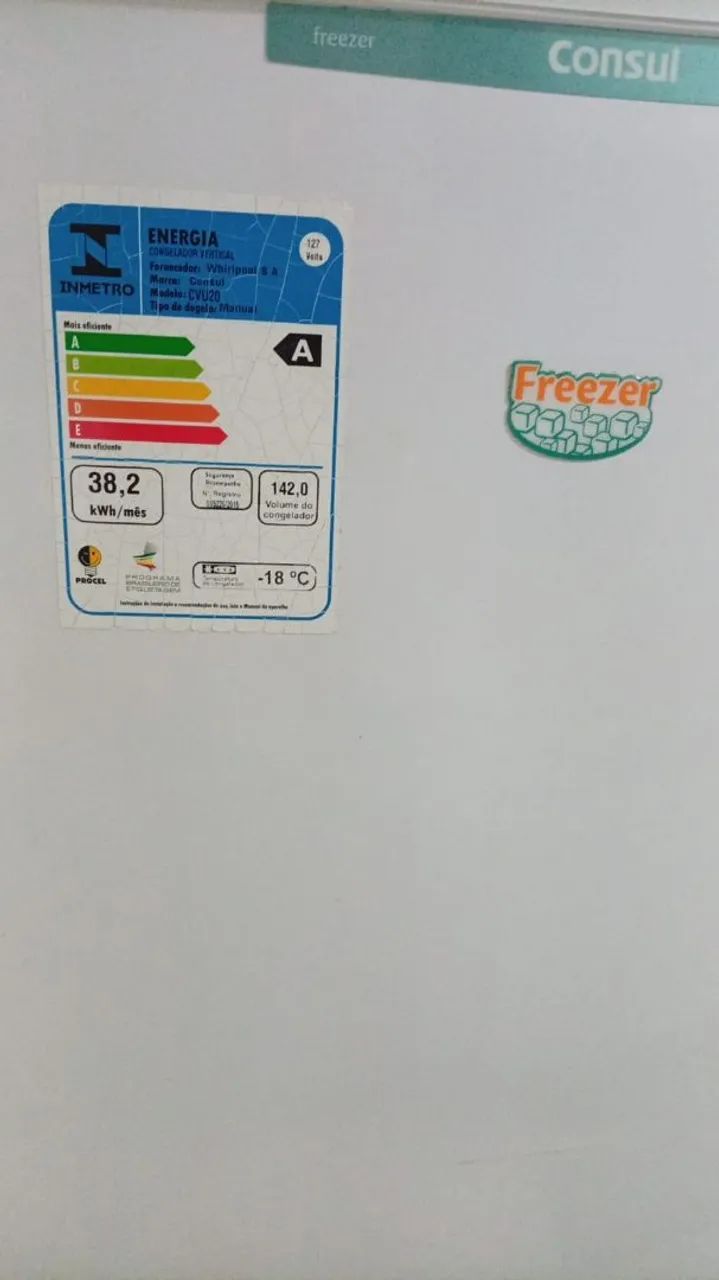 Vendo freezer vertical Consul 