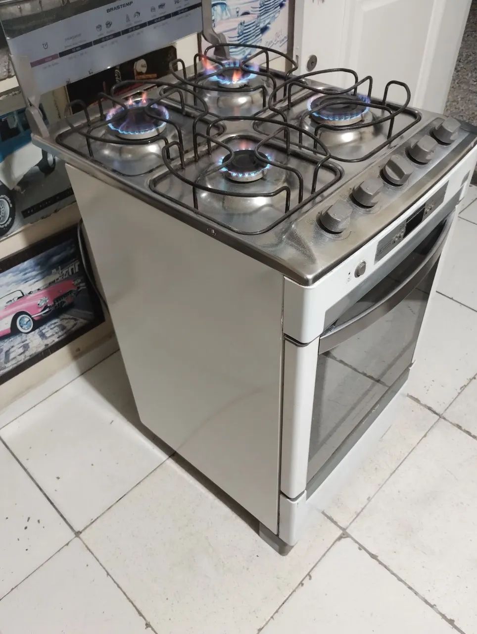 Fogão 4 bocas Brastemp acendimento automático  - Foto 4