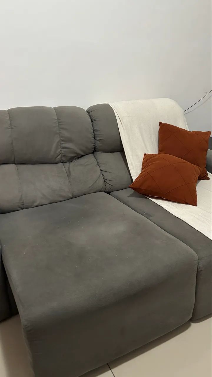 Sofá retrátil 3 lugares 