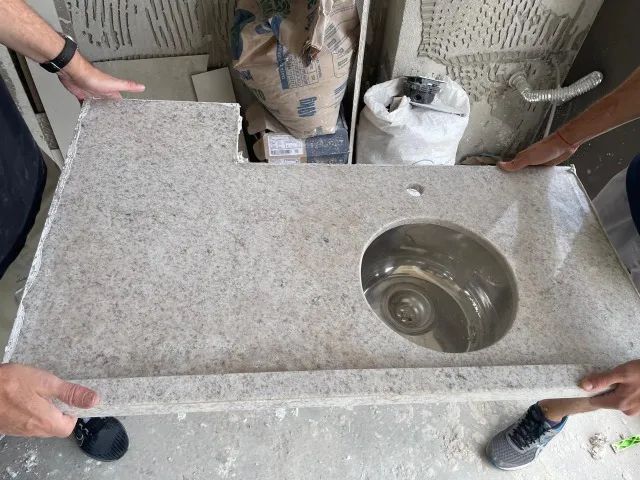 Bancada de granito com cuba para área gourmet - Foto 3