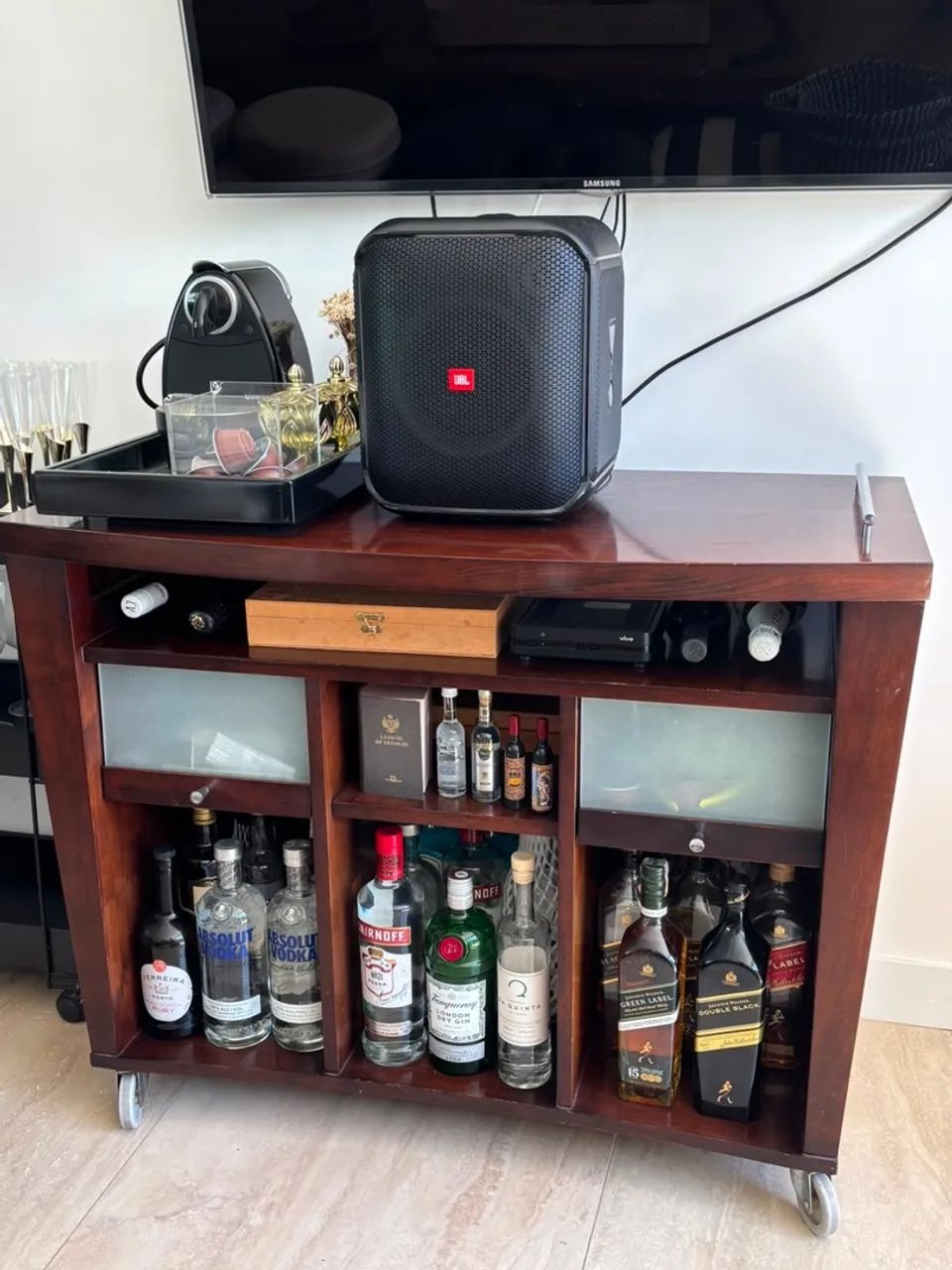 Rack madeira e bar