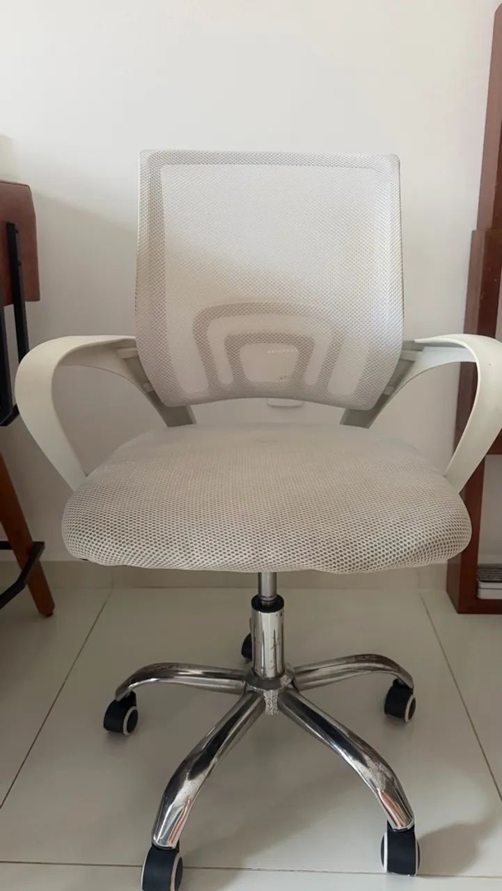 Cadeira escritório branca  - Foto 3