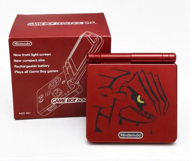 Nintendo Game Boy Advance SP IPS Backlight Tema pokémon Ruby 