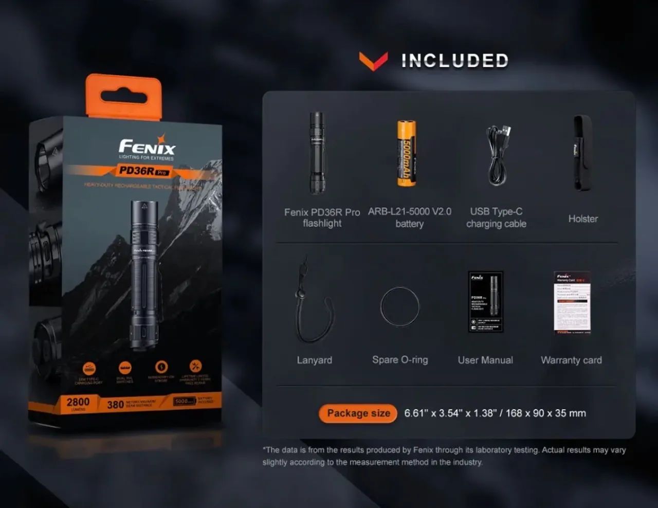 Lanterna Fenix PD36R e bateria 5000mah - Foto 4